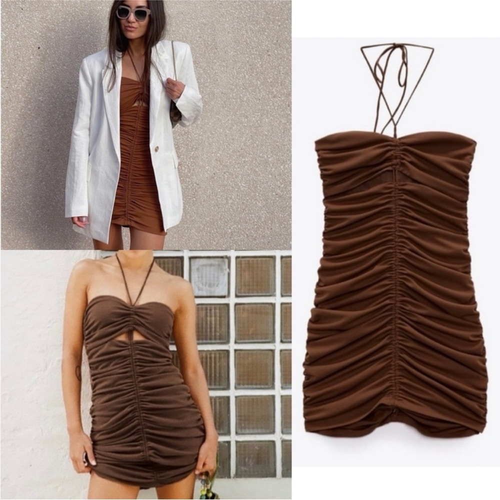 Zara rouched dress